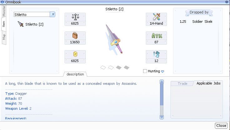 Exemplo de visualização de item no Omnibook