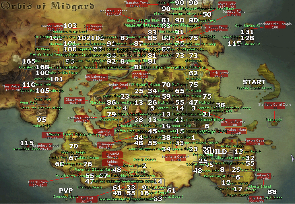 Mapa Mundi do jogo