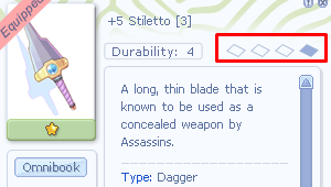 Exemplo de slots de equipamento