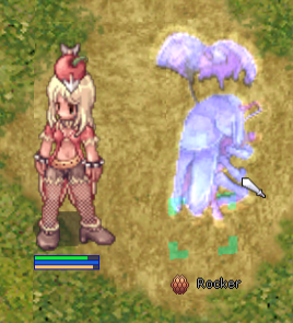 Monstro espiritual com aura azul